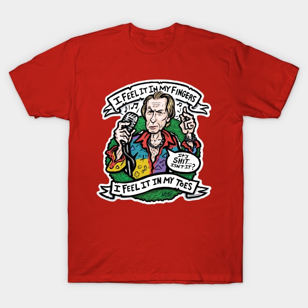 Billy Mack I Feel It In My Fingers T-Shirt by BradAlbright